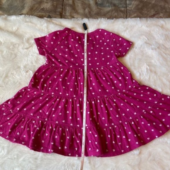 2/$25 OshKosh B'gosh Fuschia with hearts dress Size 24 MTHS - Picture 5 of 8
